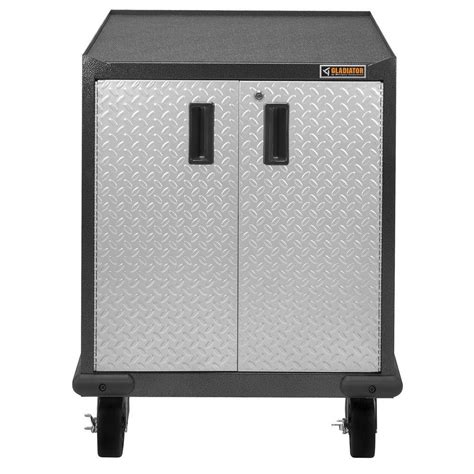 small metal rolling garage cabinet